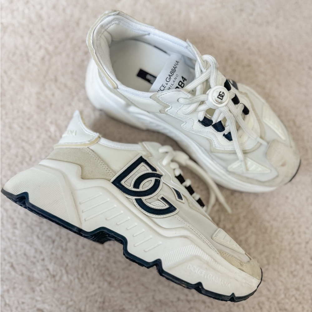 Dolce & Gabbana Cream and Black Sneakers